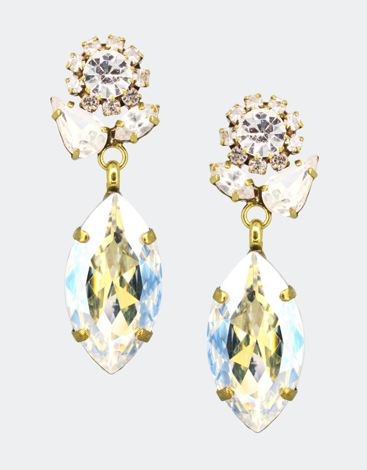 dangle crystal earrings fine bridal jewellery
