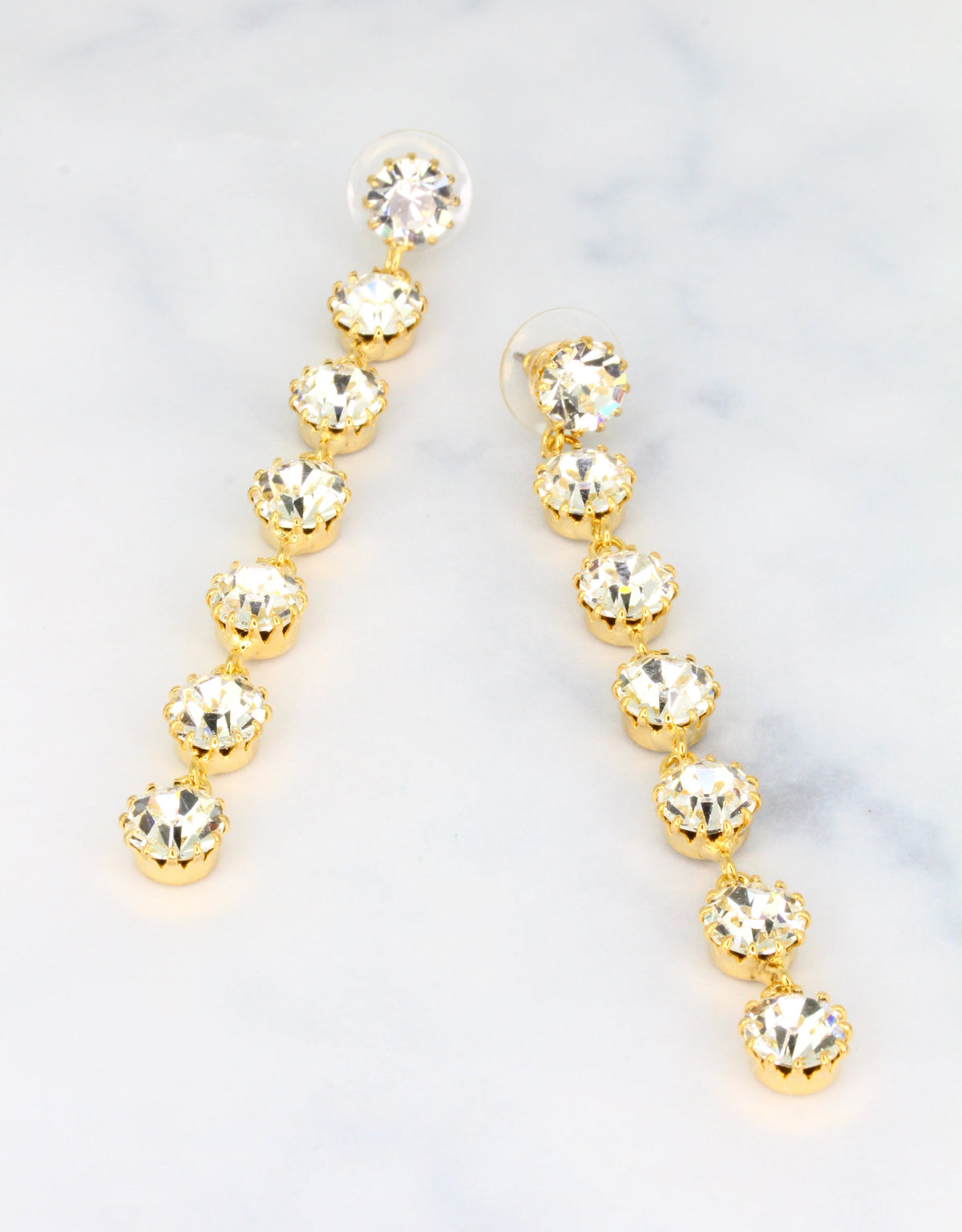 dangle earrings with crystal for winter wedding and christmas parties by selene crystal