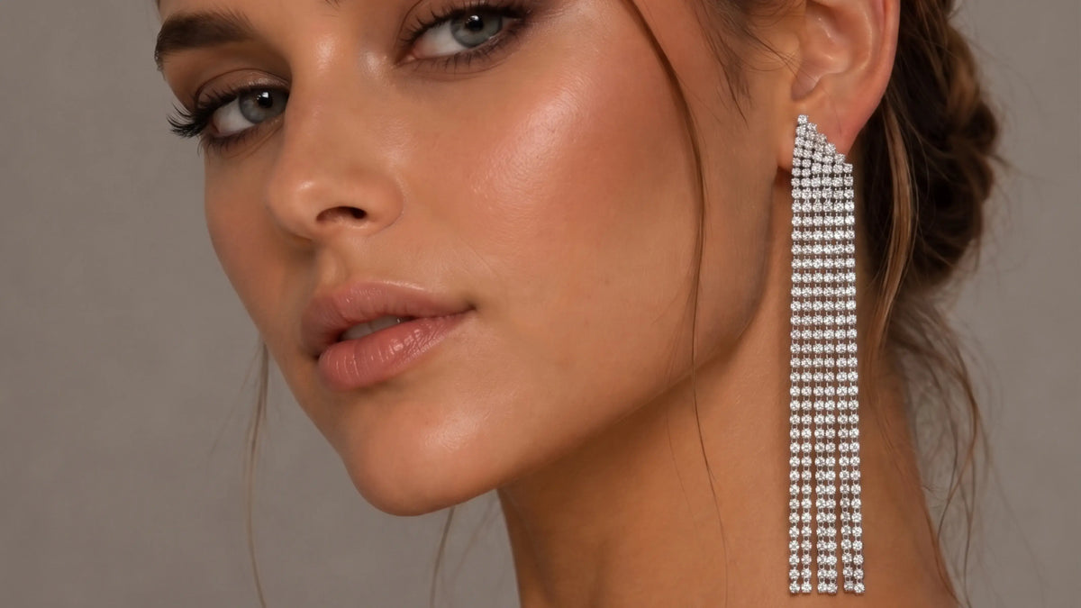 long silver earrings a chic cocktail jewellery for women
