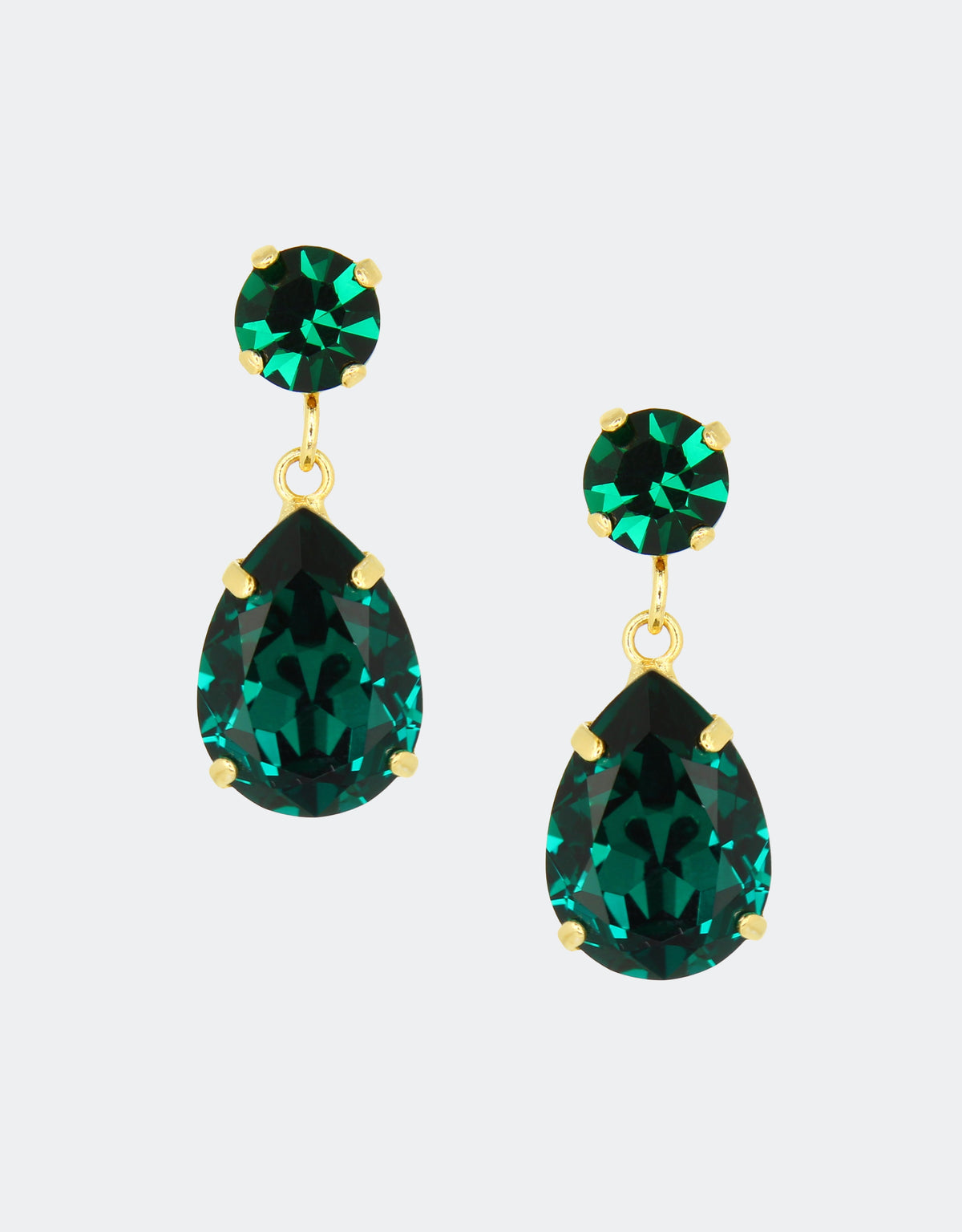 the ultimate statement jewellery, emerald crystal earrings