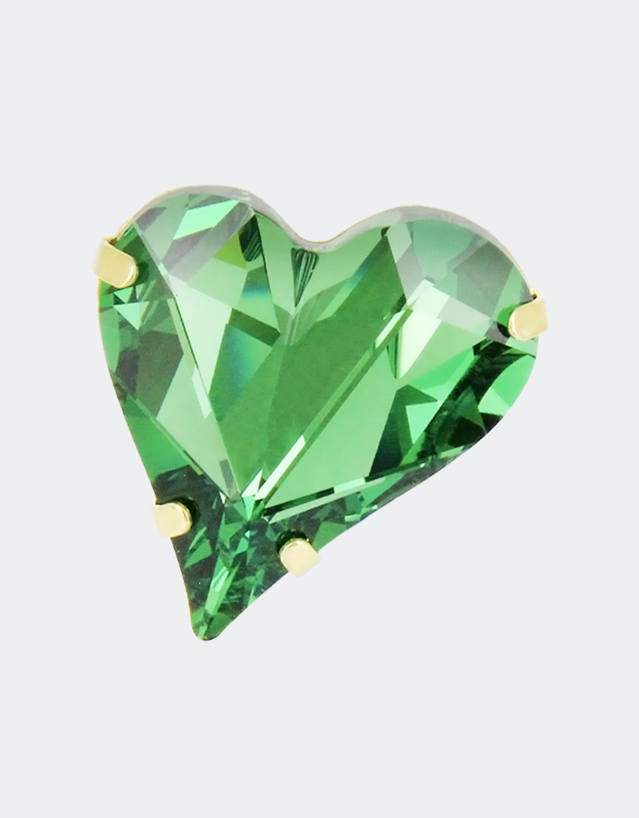 emerald green crystal lapel pin for him