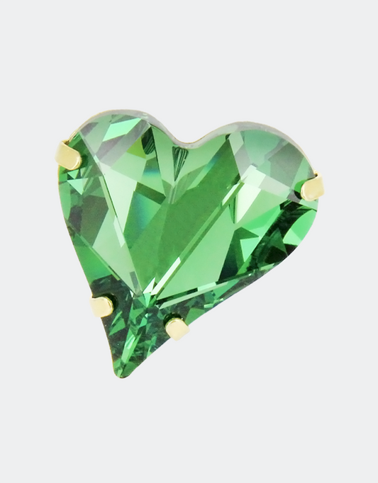 emerald green crystal lapel pin for him