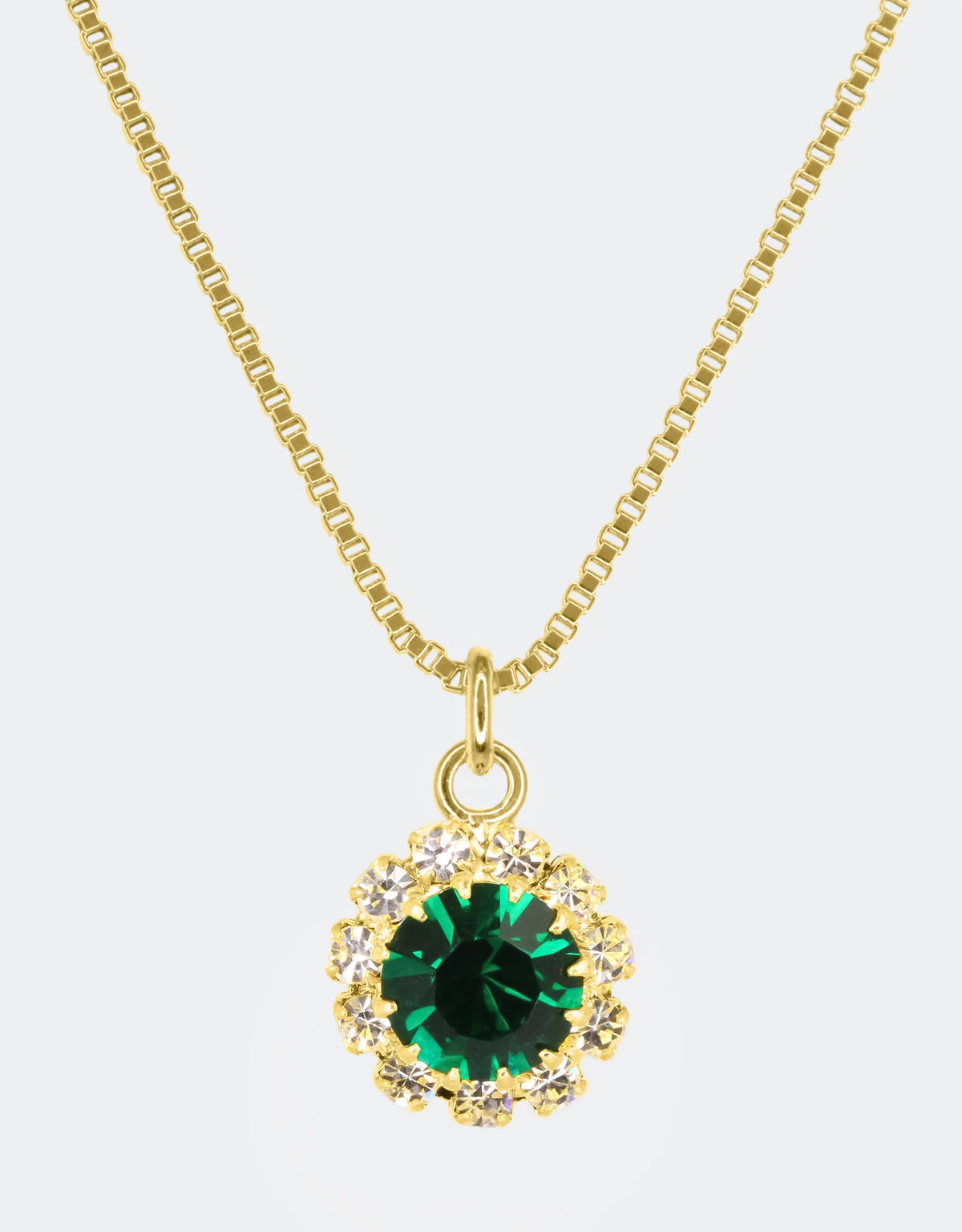 emerald pendant, birthstone inspired jewellery