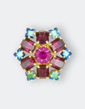selene crystal floral crystal lapel pin a luxury designer jewellery