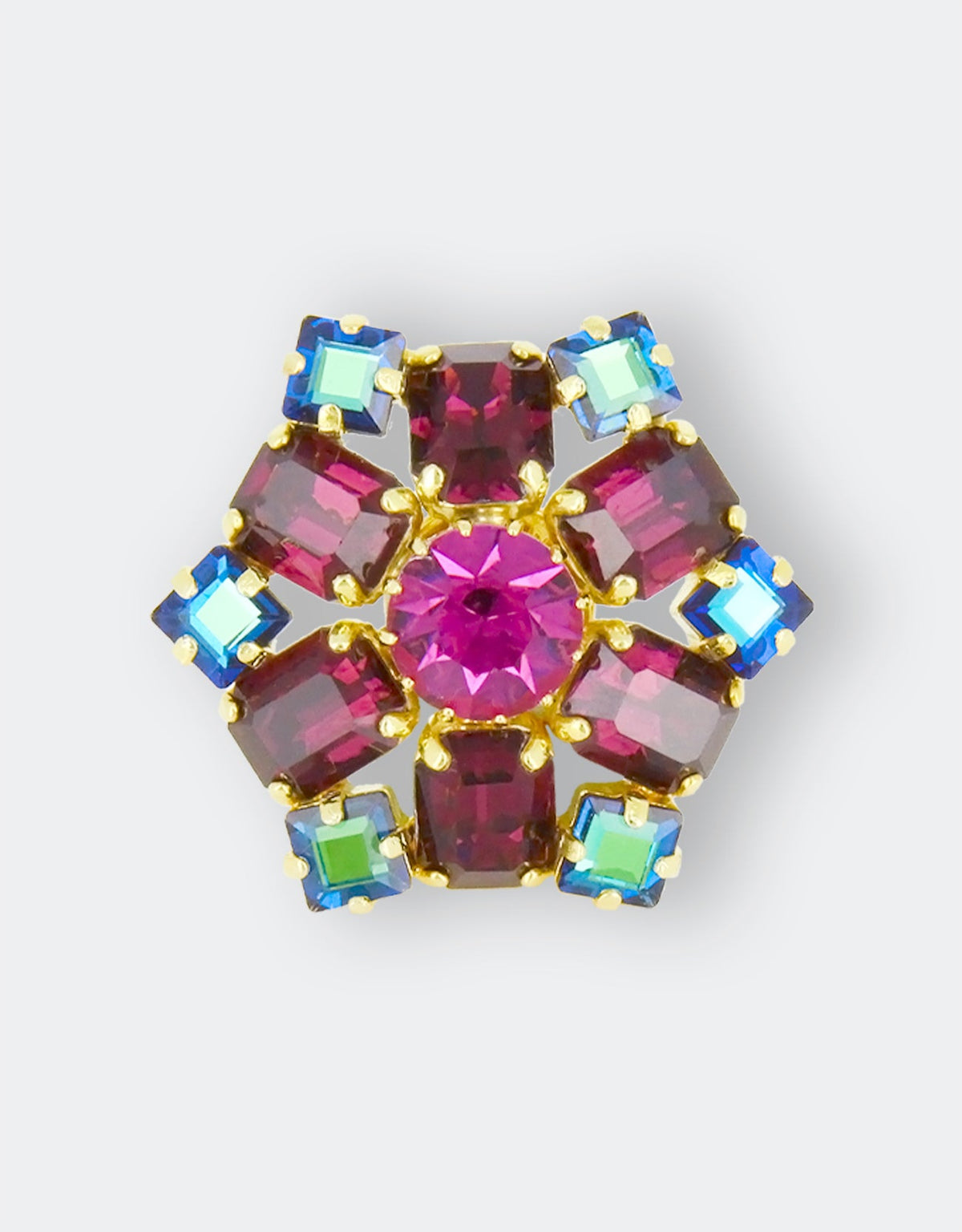 selene crystal floral crystal lapel pin a luxury designer jewellery