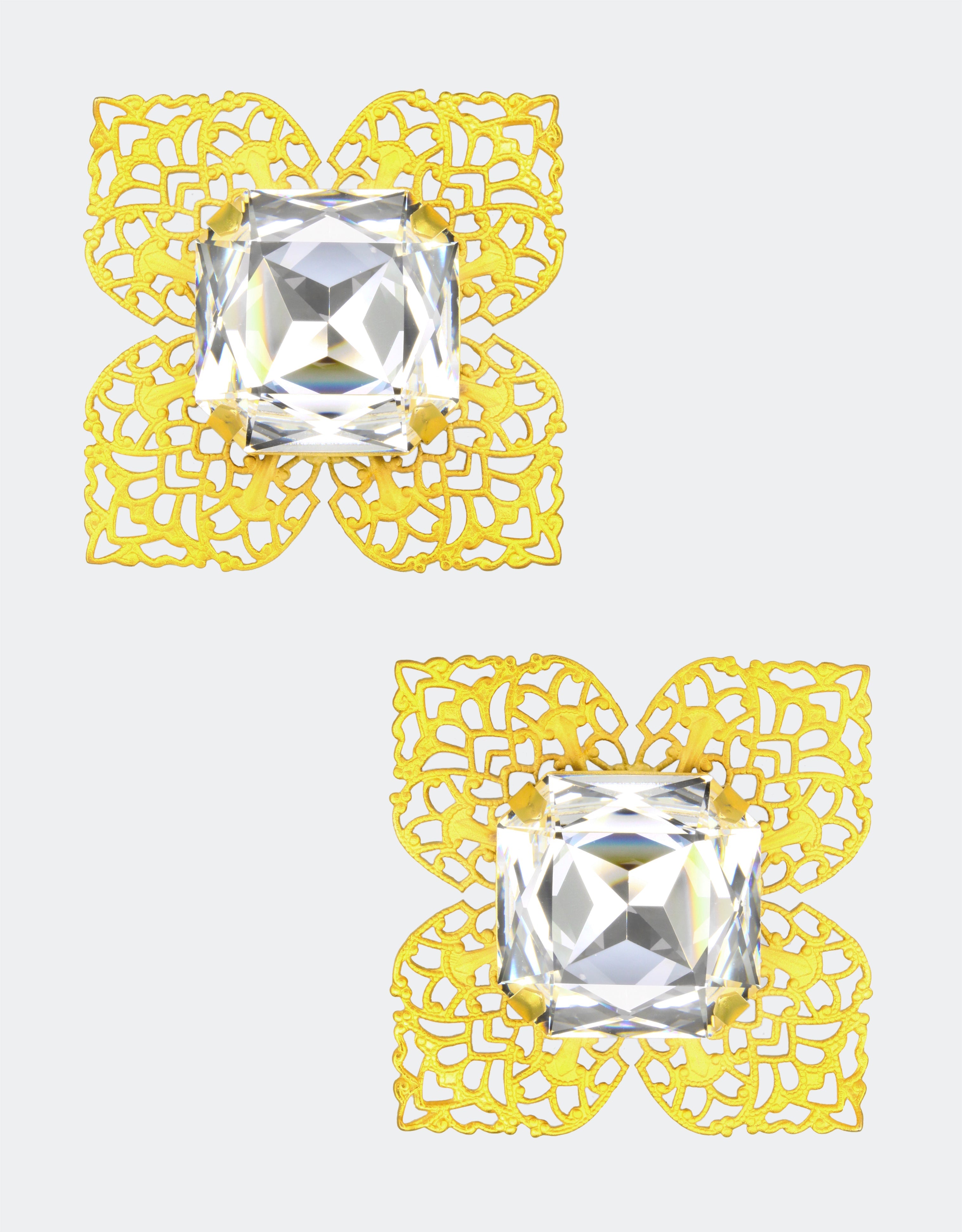 lotus floral earrings, a unique vintage jewellery design