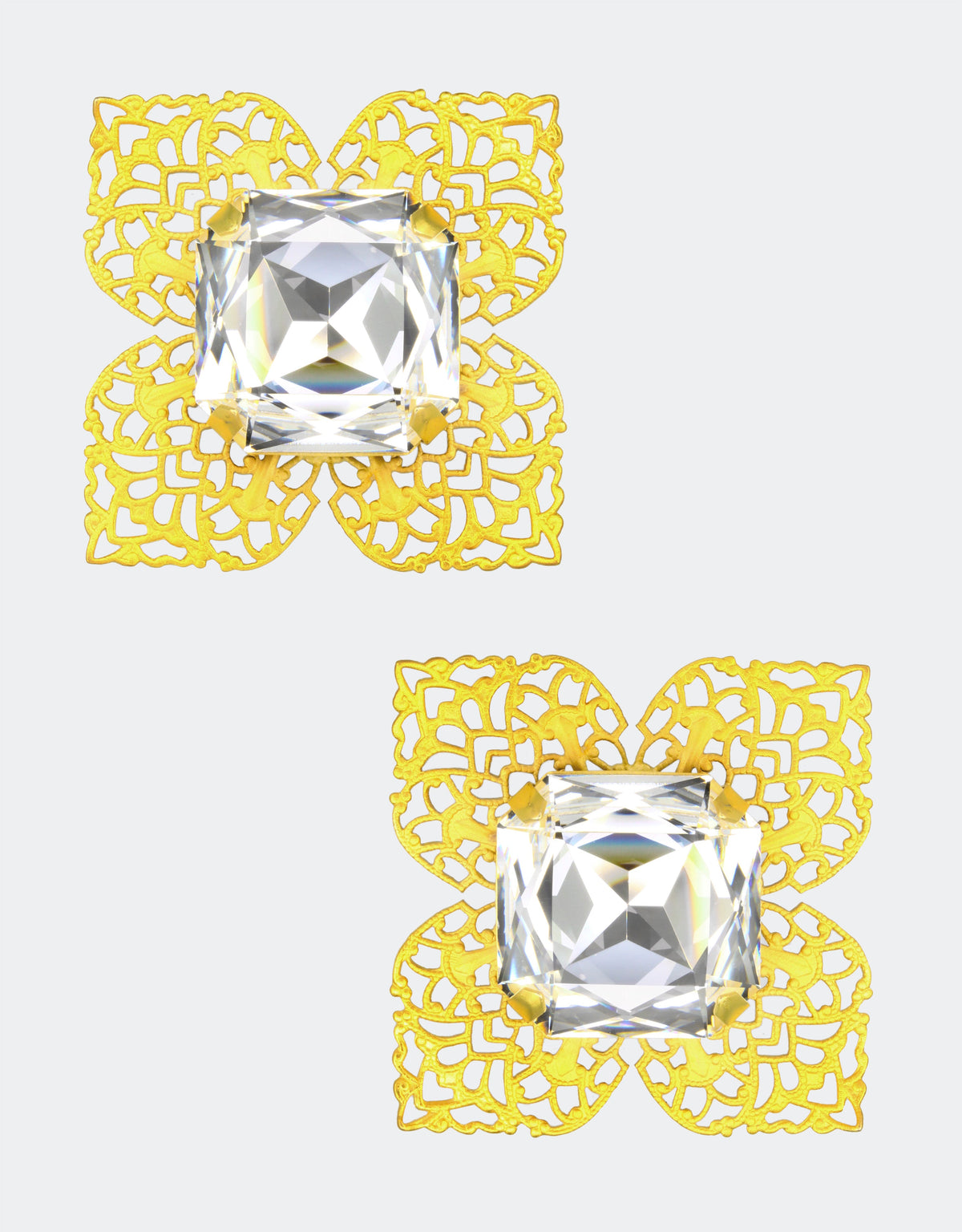 lotus floral earrings, a unique vintage jewellery design