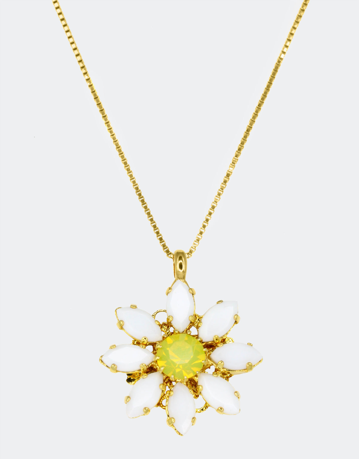 selene crystal has a unique botanical necklace with flower pendant