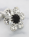 flower crystal cufflink and unique gift for him 