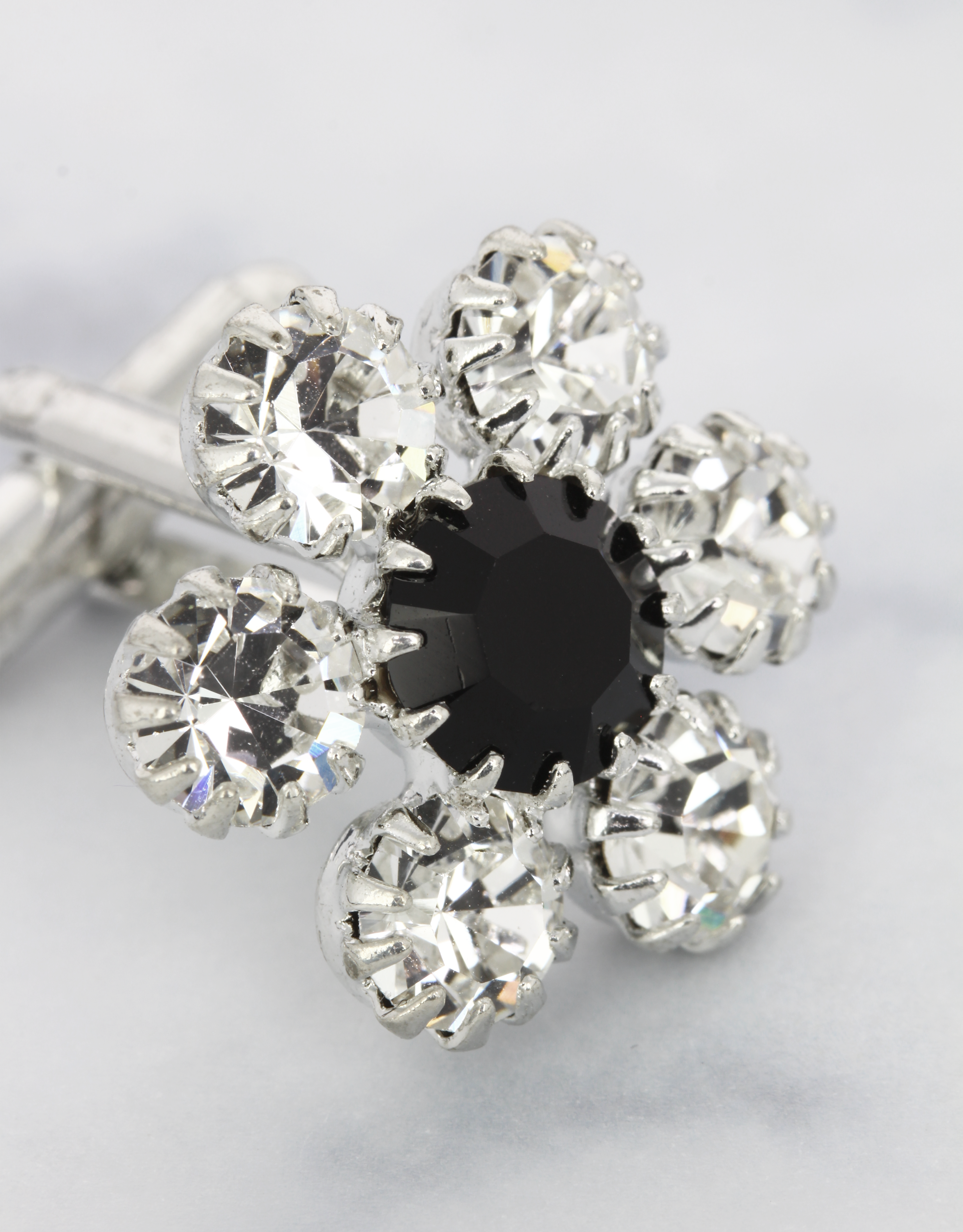 flower crystal cufflink and unique gift for him 