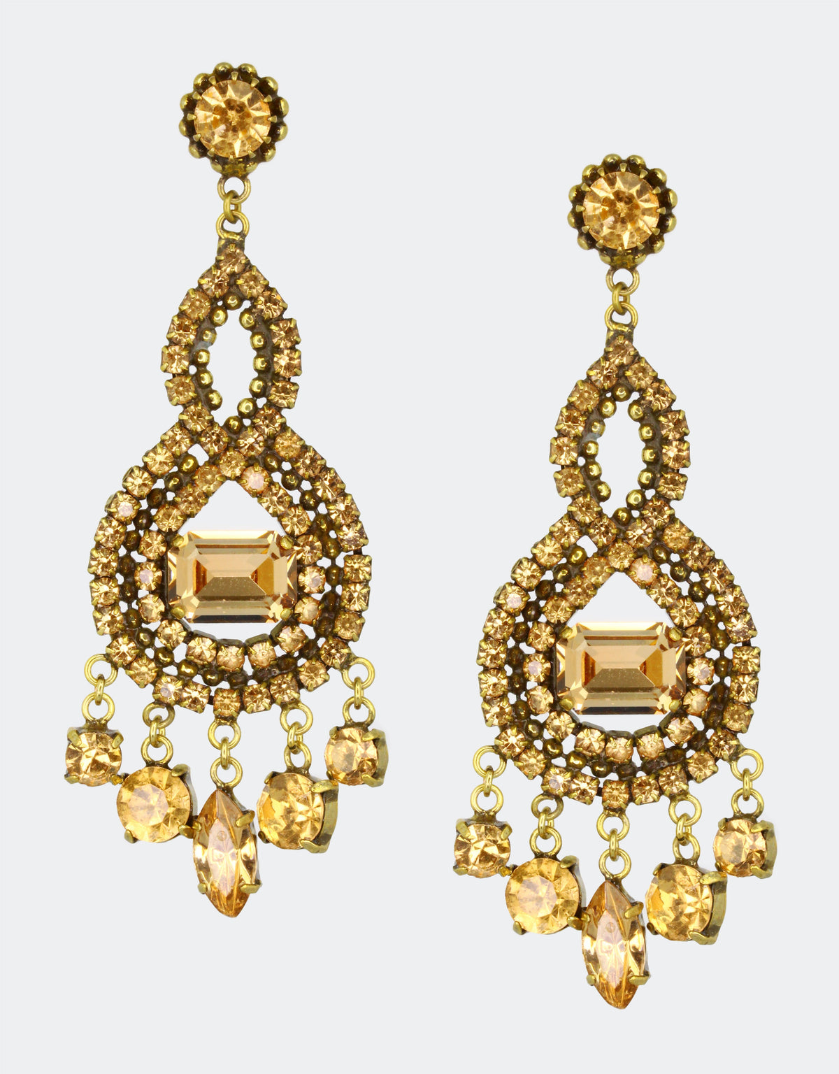 statement earrings for women in chandelier design 