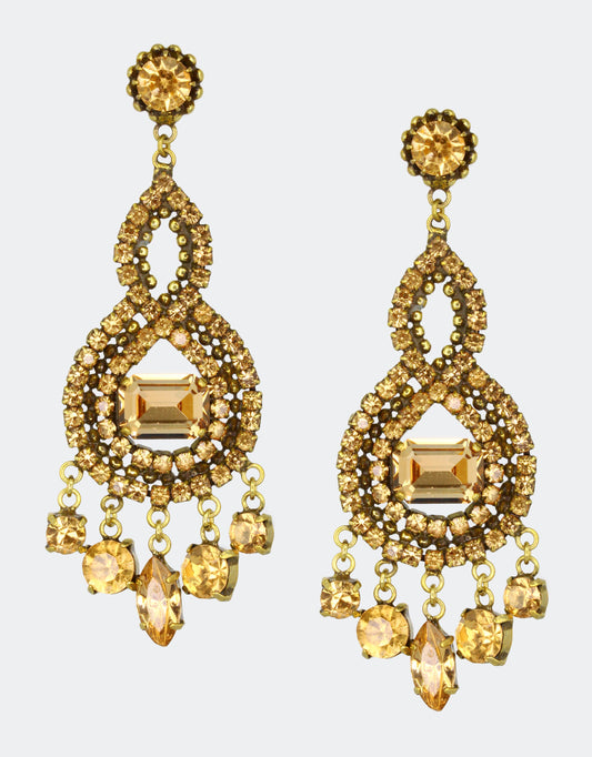statement earrings for women in chandelier design 