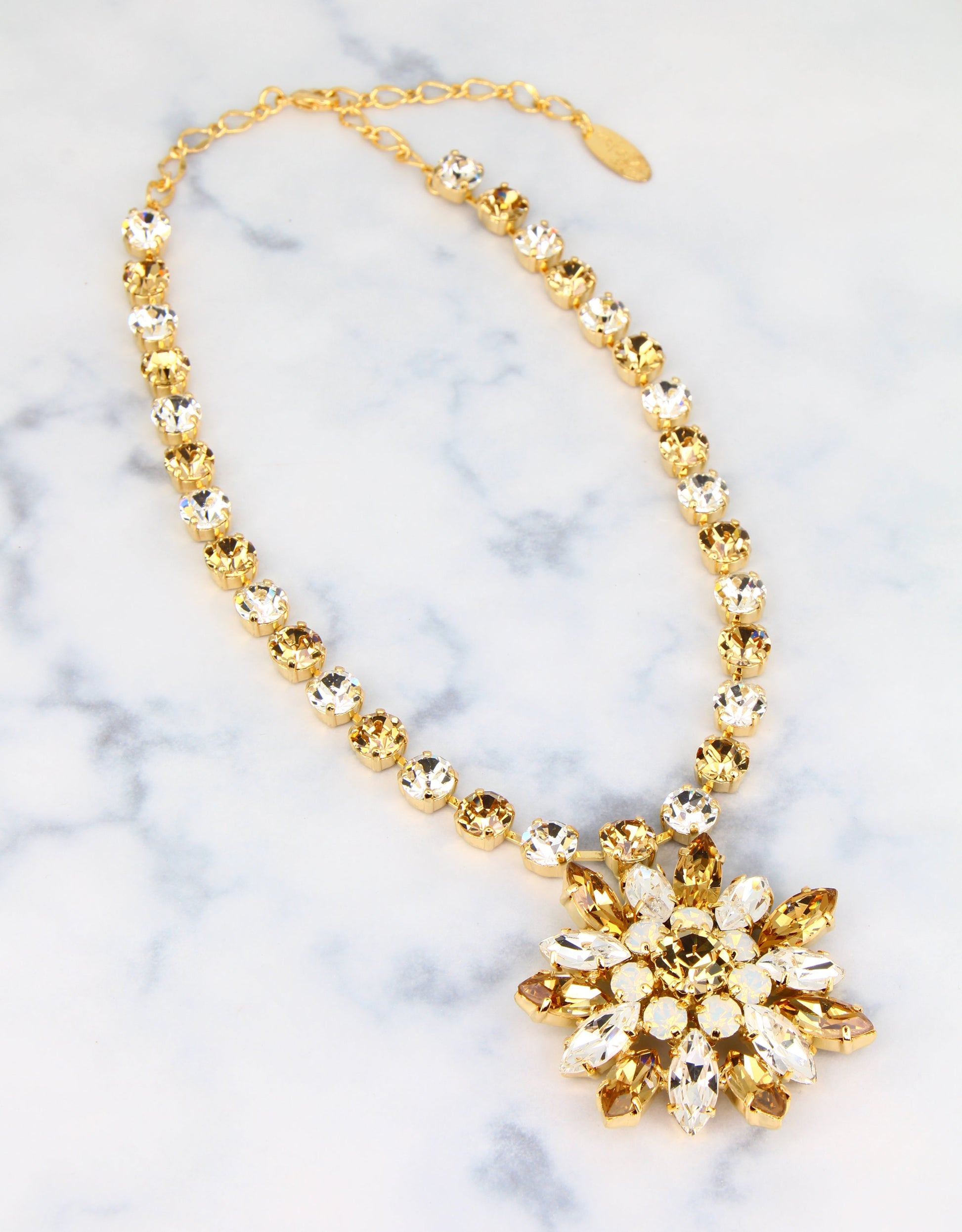 golden cocktail necklace a luxury festive jewellery