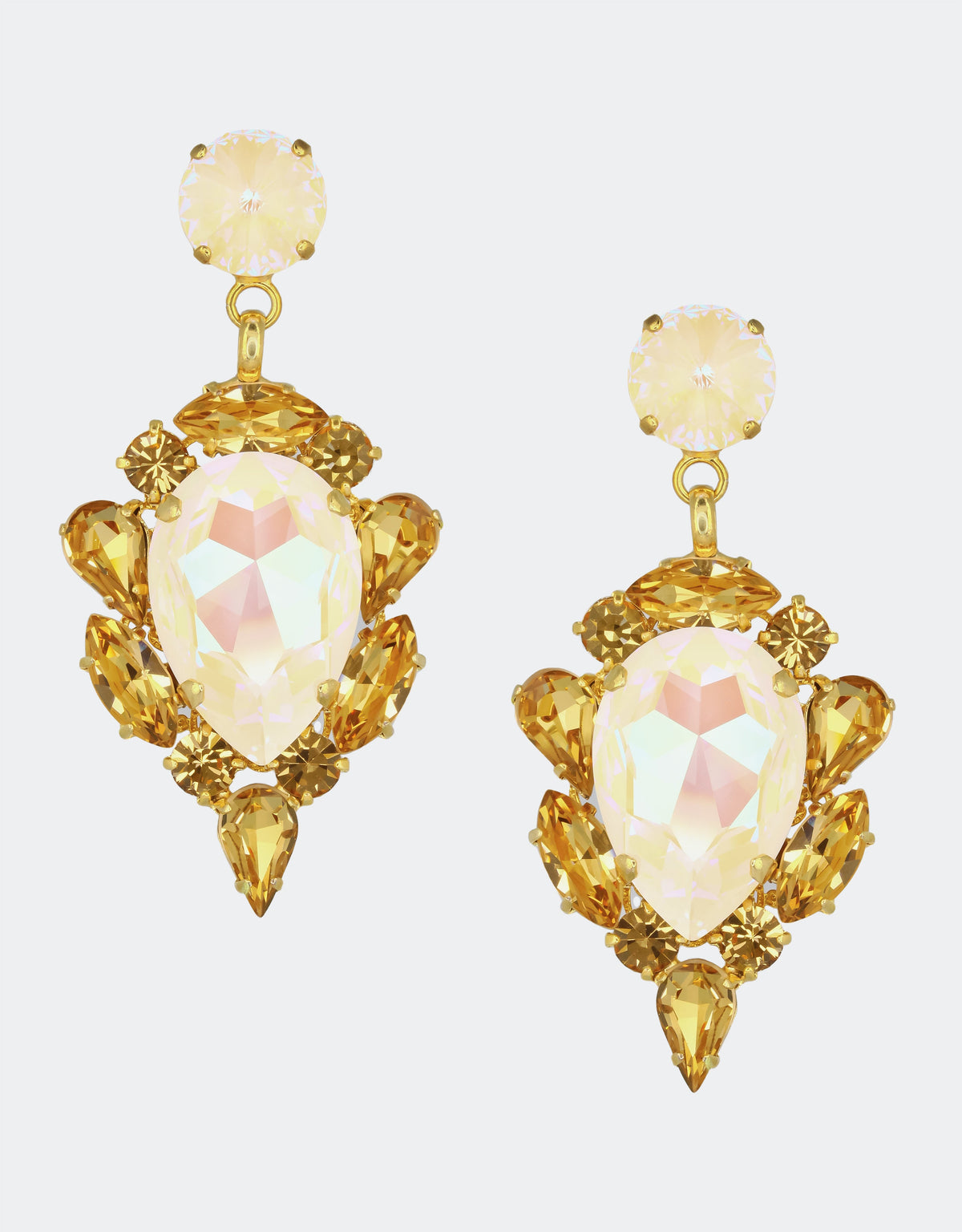 golden dangle earrings for women