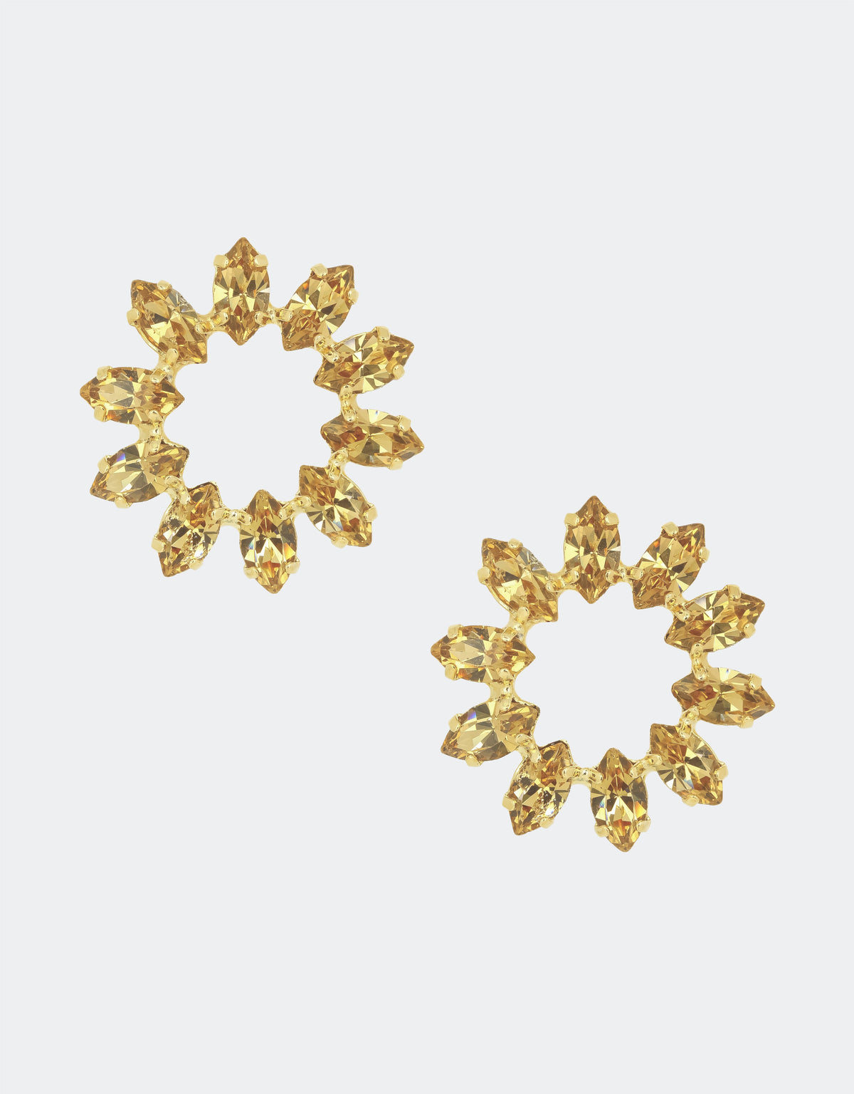 golden floral earrings a fine bridesmaid jewellery for evening party