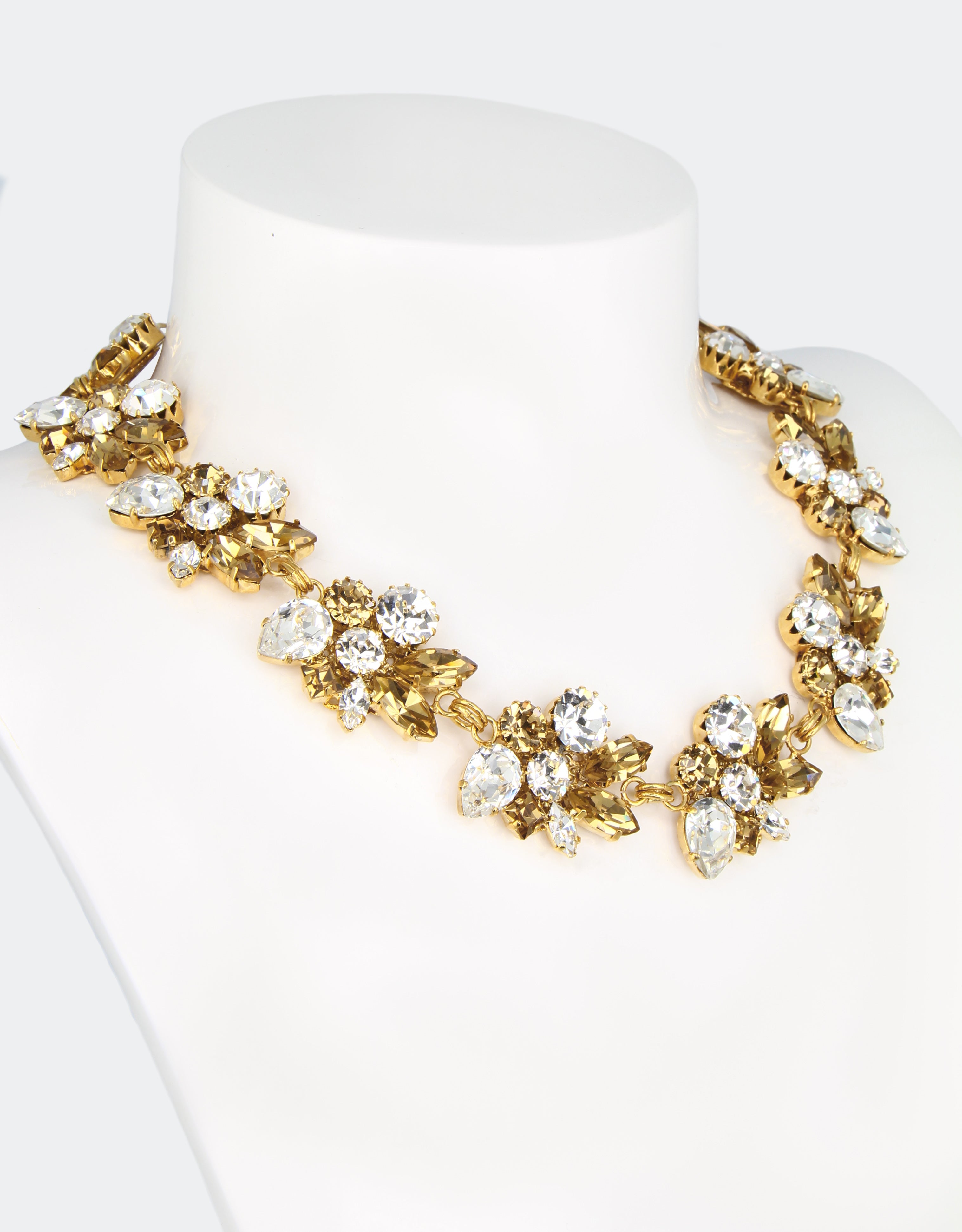 golden floral necklace european designer jewellery for women