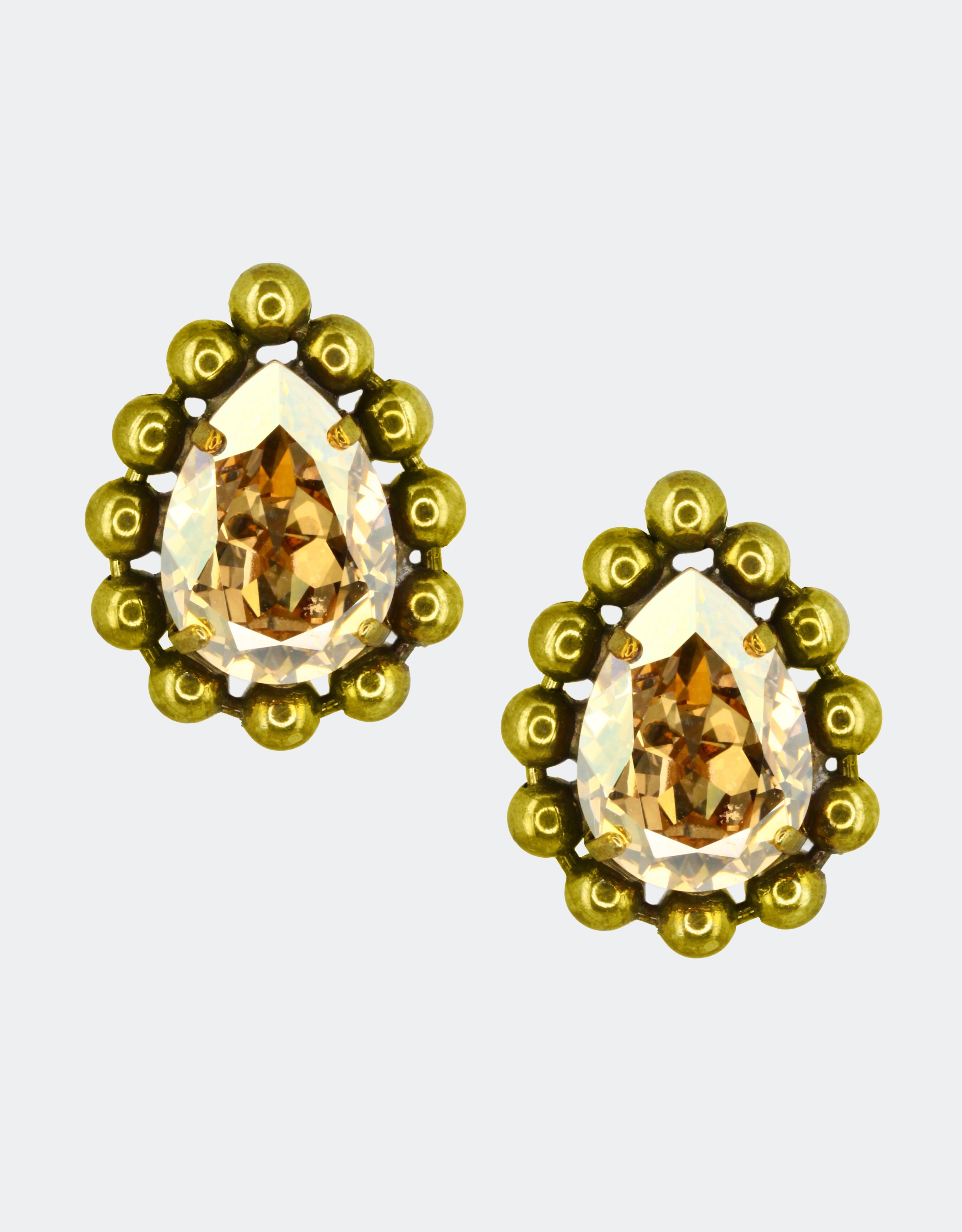 golden stud earrings london handmade jewellery