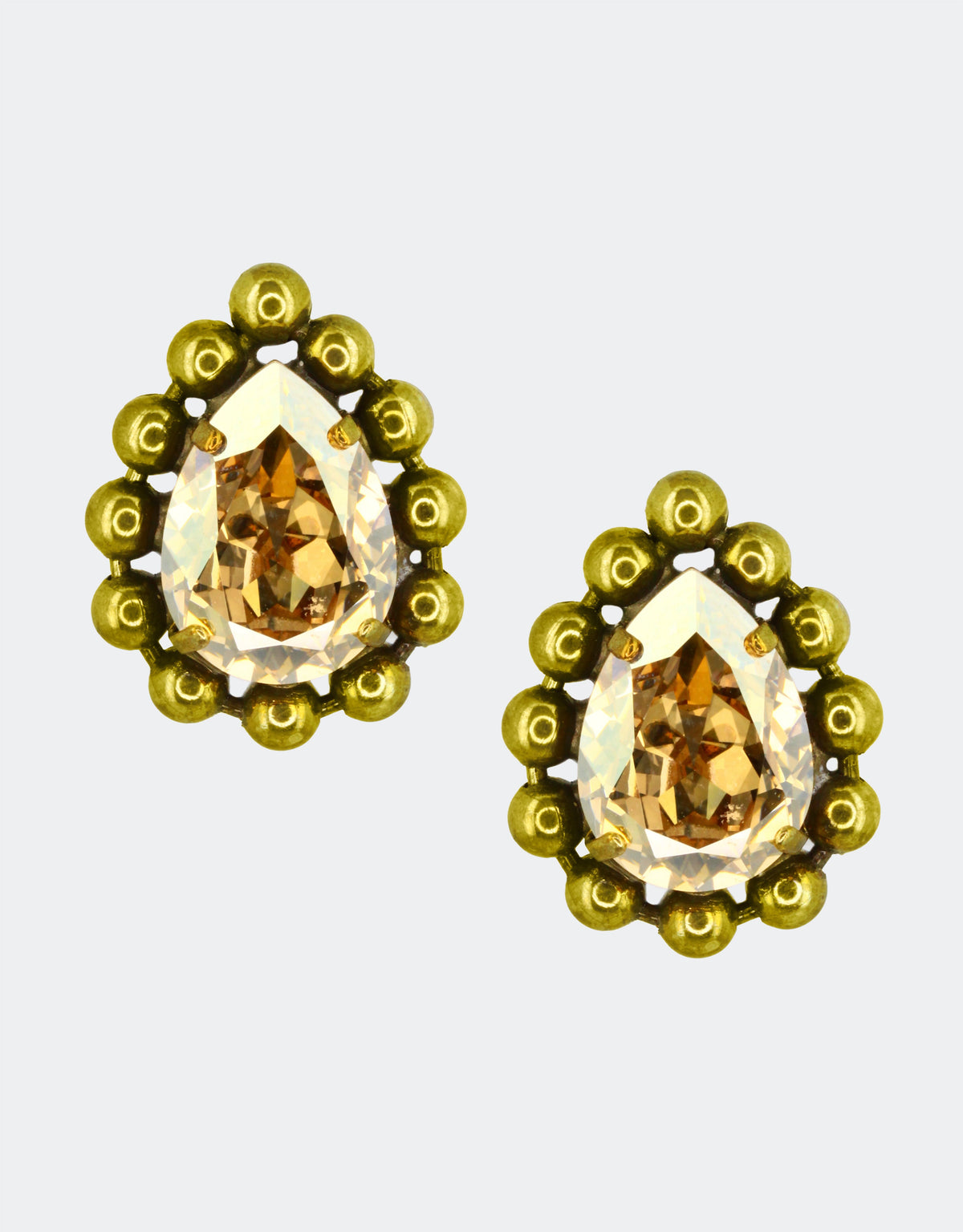 golden stud earrings london handmade jewellery