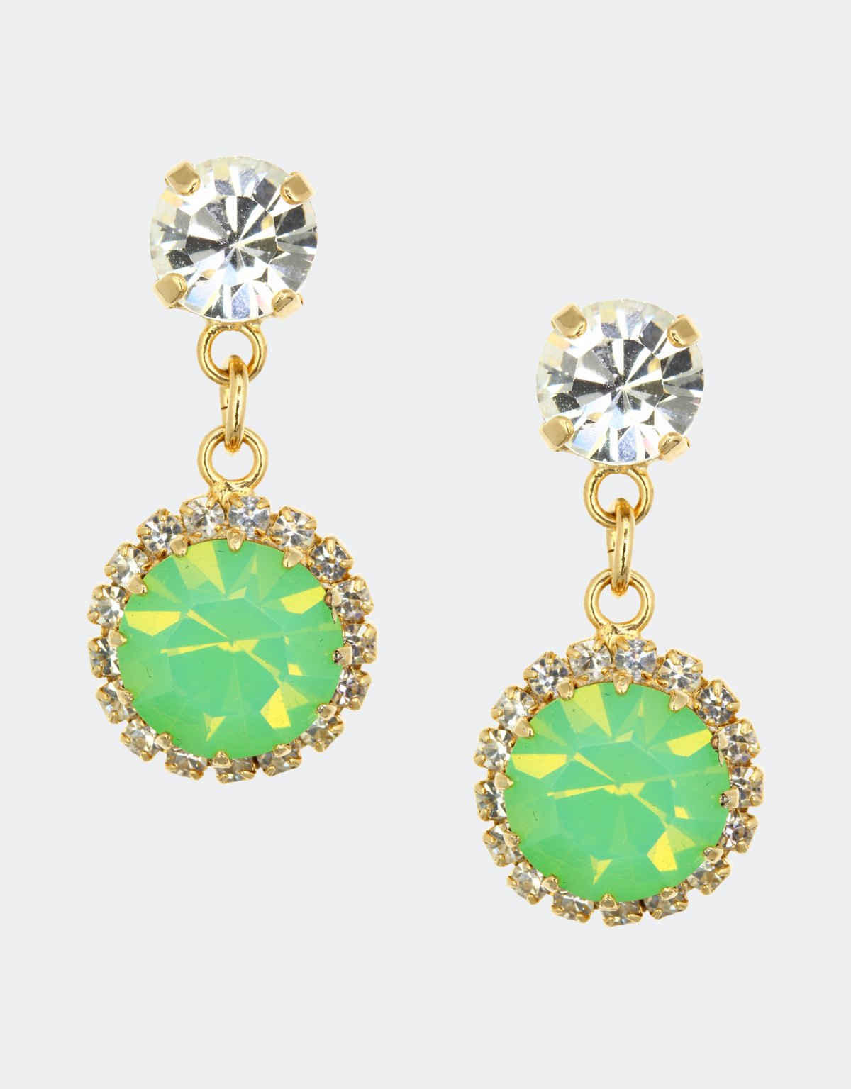 green crystal earrings for women who love handcrafted luxury jewellery