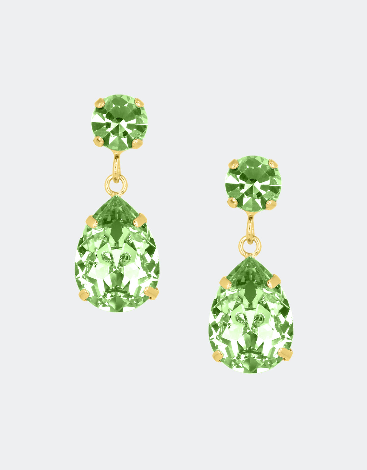green dangle earrings for day event 