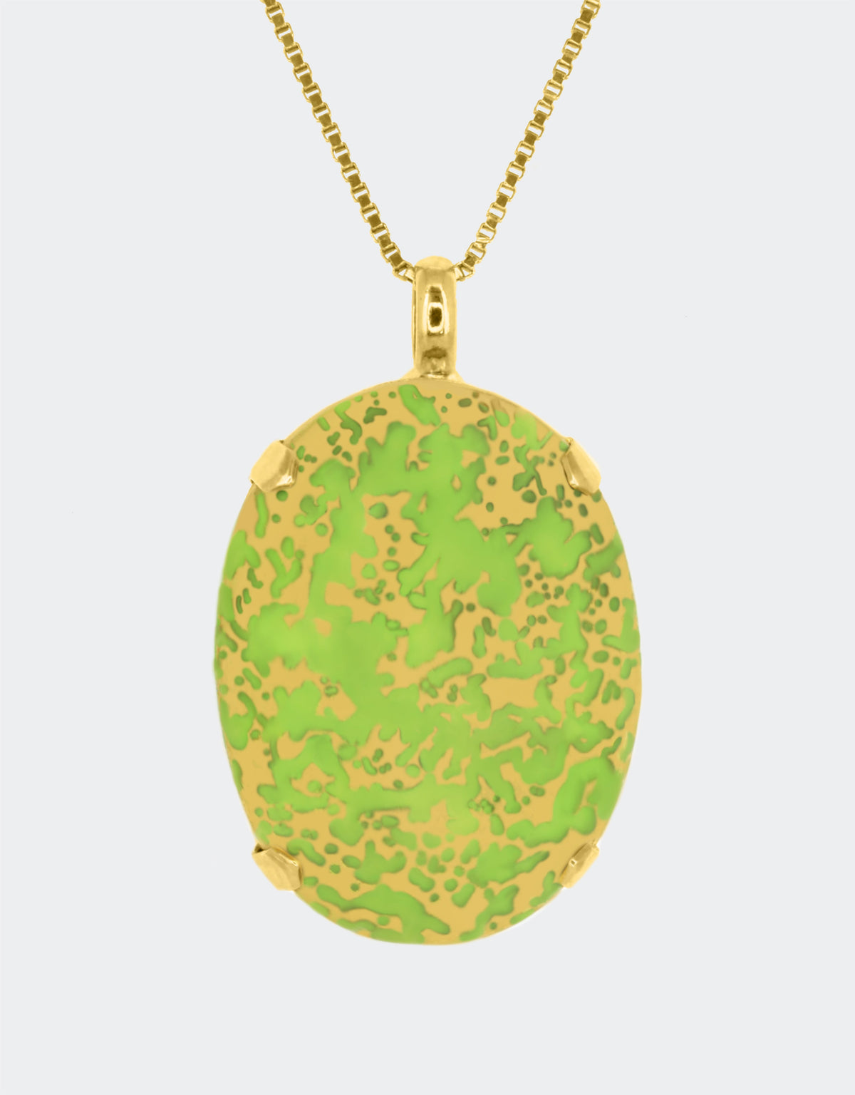 green handcrafted pendant necklace for women