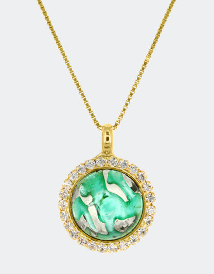 selene crystal contempory design vintage stone necklace