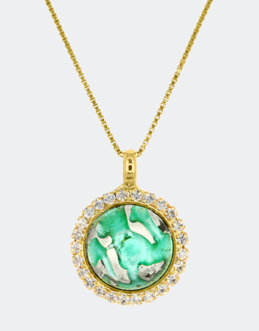selene crystal contempory design vintage stone necklace