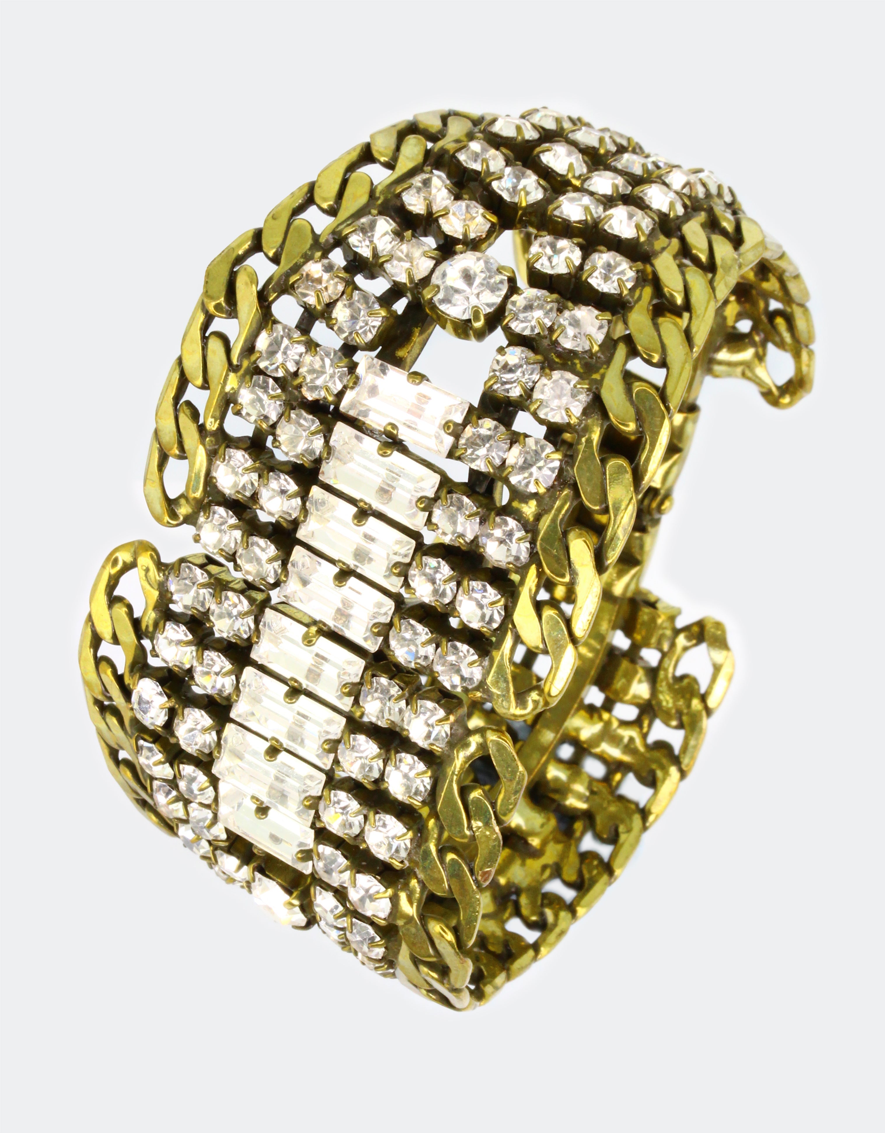 handcrafted crystal cuff bracelet for women, a classy bridal bangle for european brides
