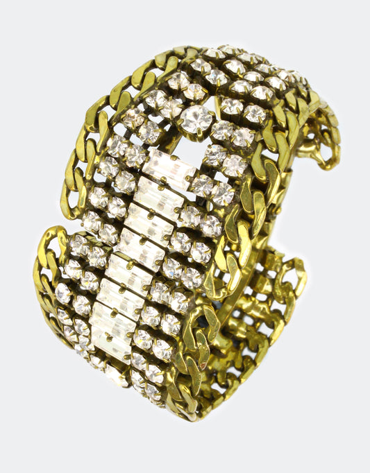 handcrafted crystal cuff bracelet for women, a classy bridal bangle for european brides