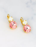 london handcrafted jewellery pink crystal earrings