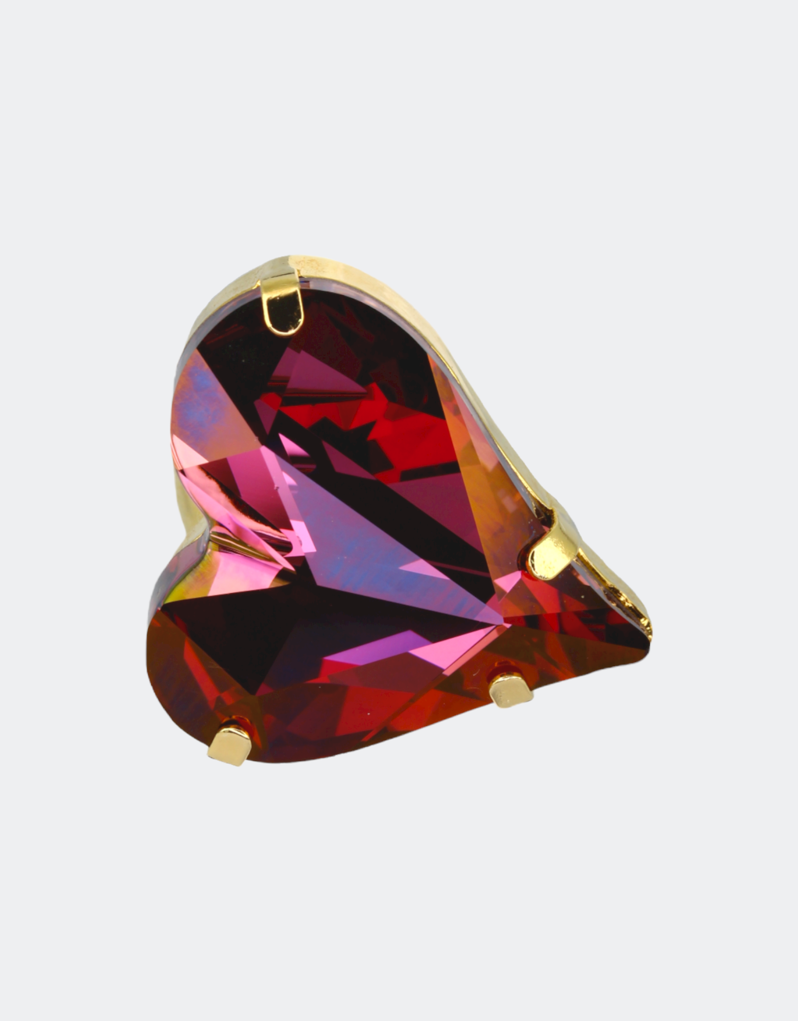 shop red heart shape crystal rings for your girlfriend