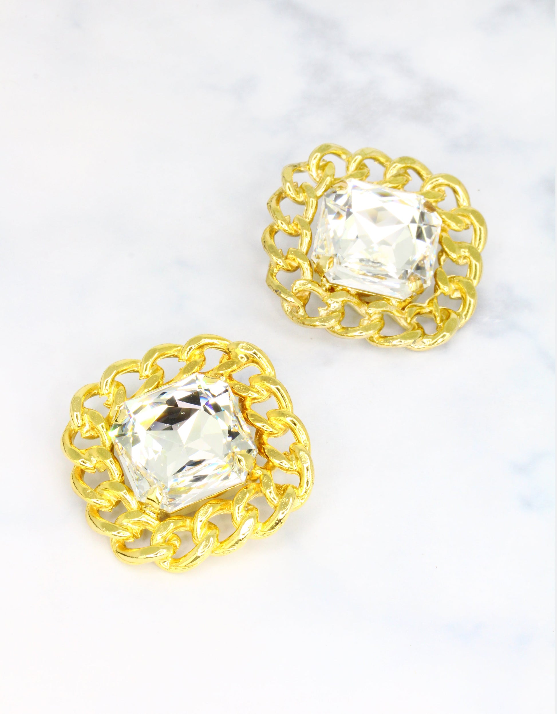 high end crystal earrings for day time events