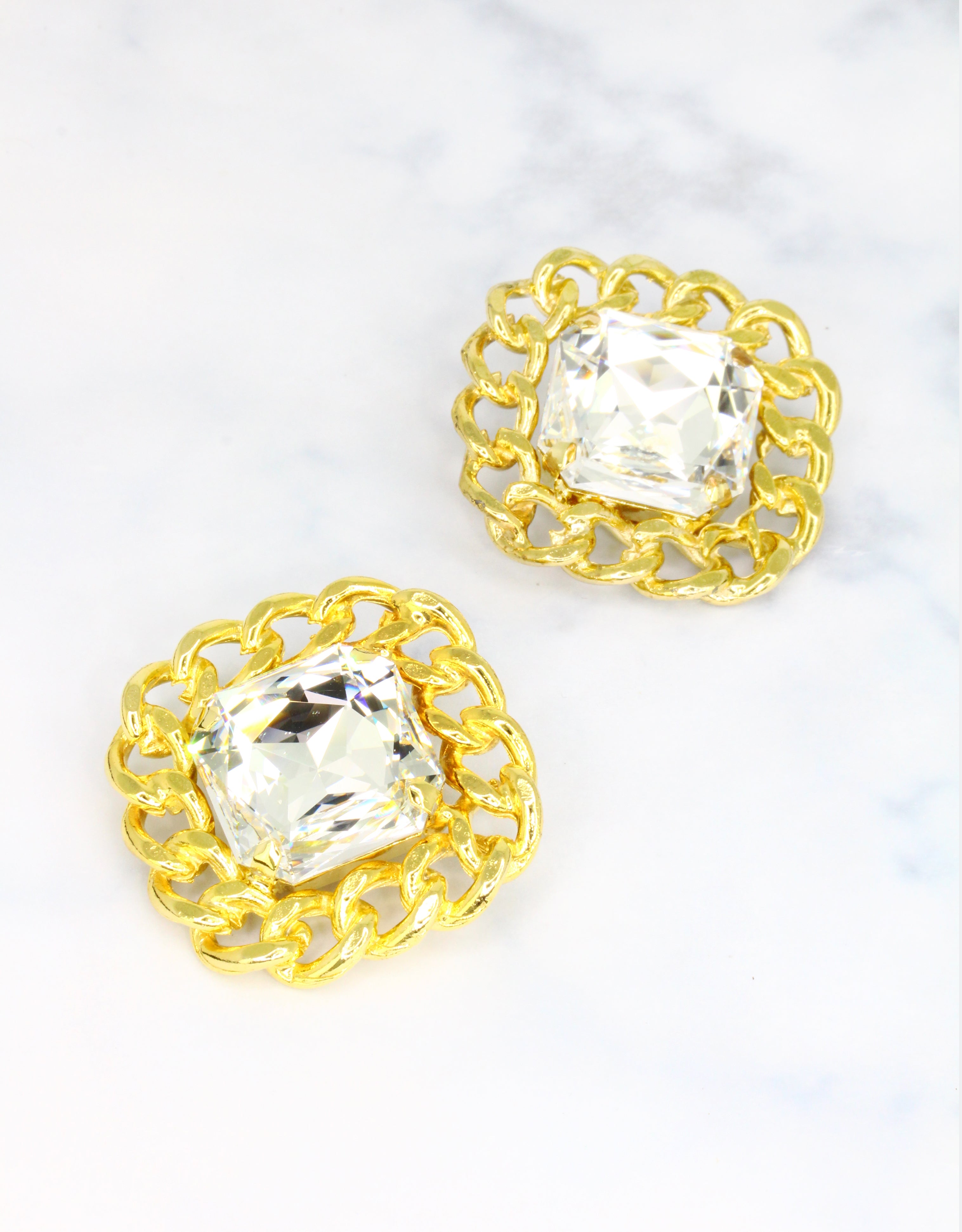 high end crystal earrings for day time events