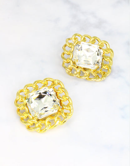 high end crystal earrings for day time events