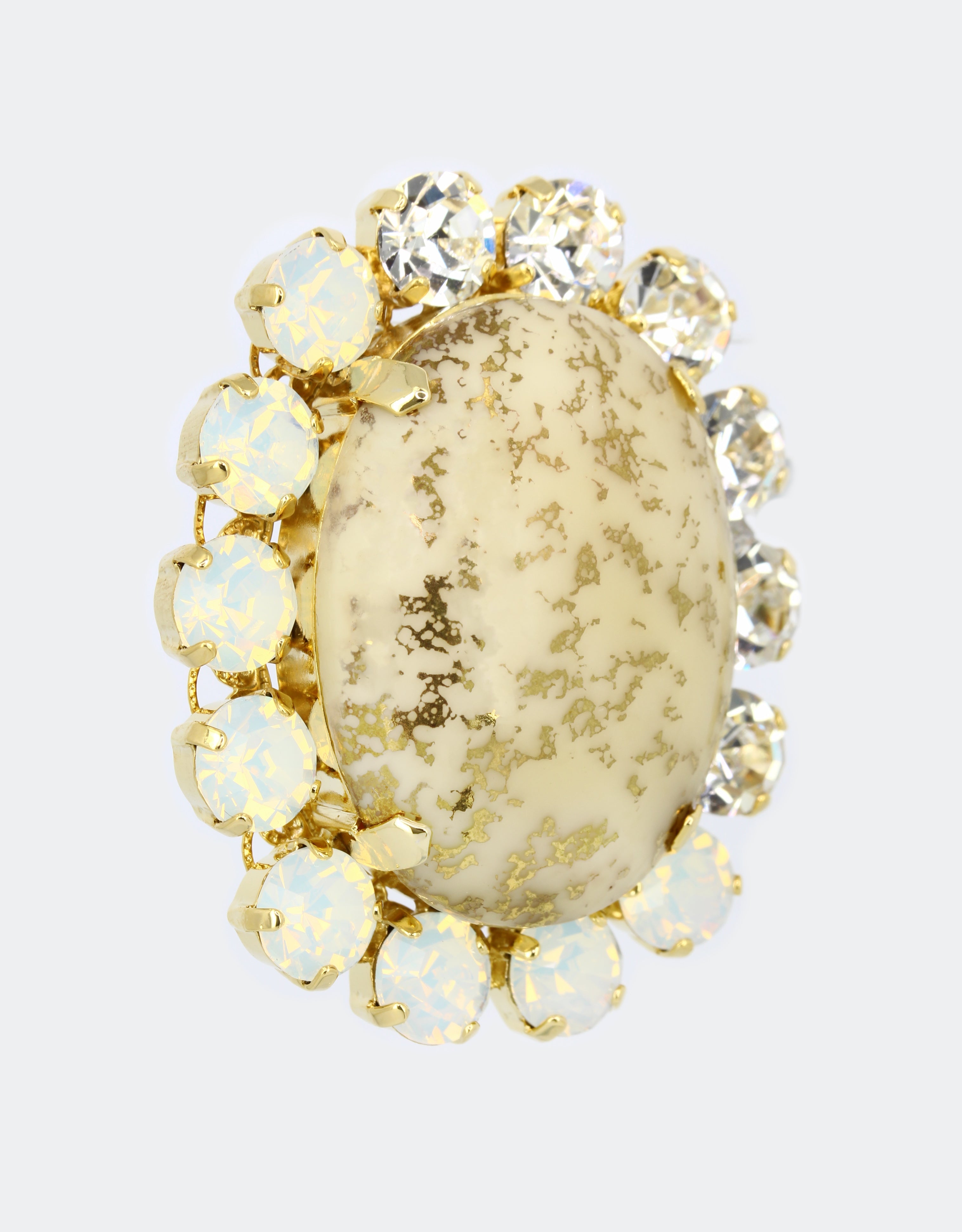 ivory lapel pin for grooms who prefer european designed jewellery pieces