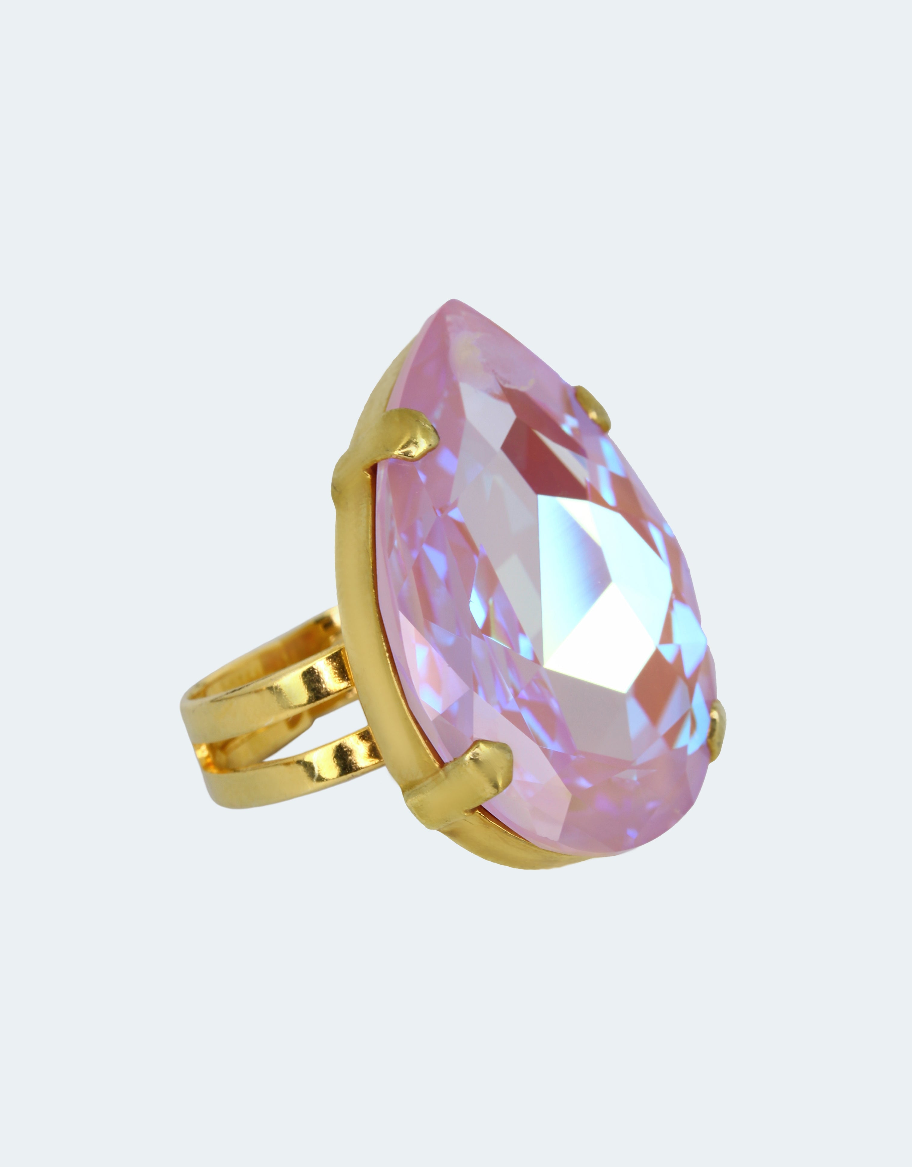 lavender pear shape ring bridal jewellery