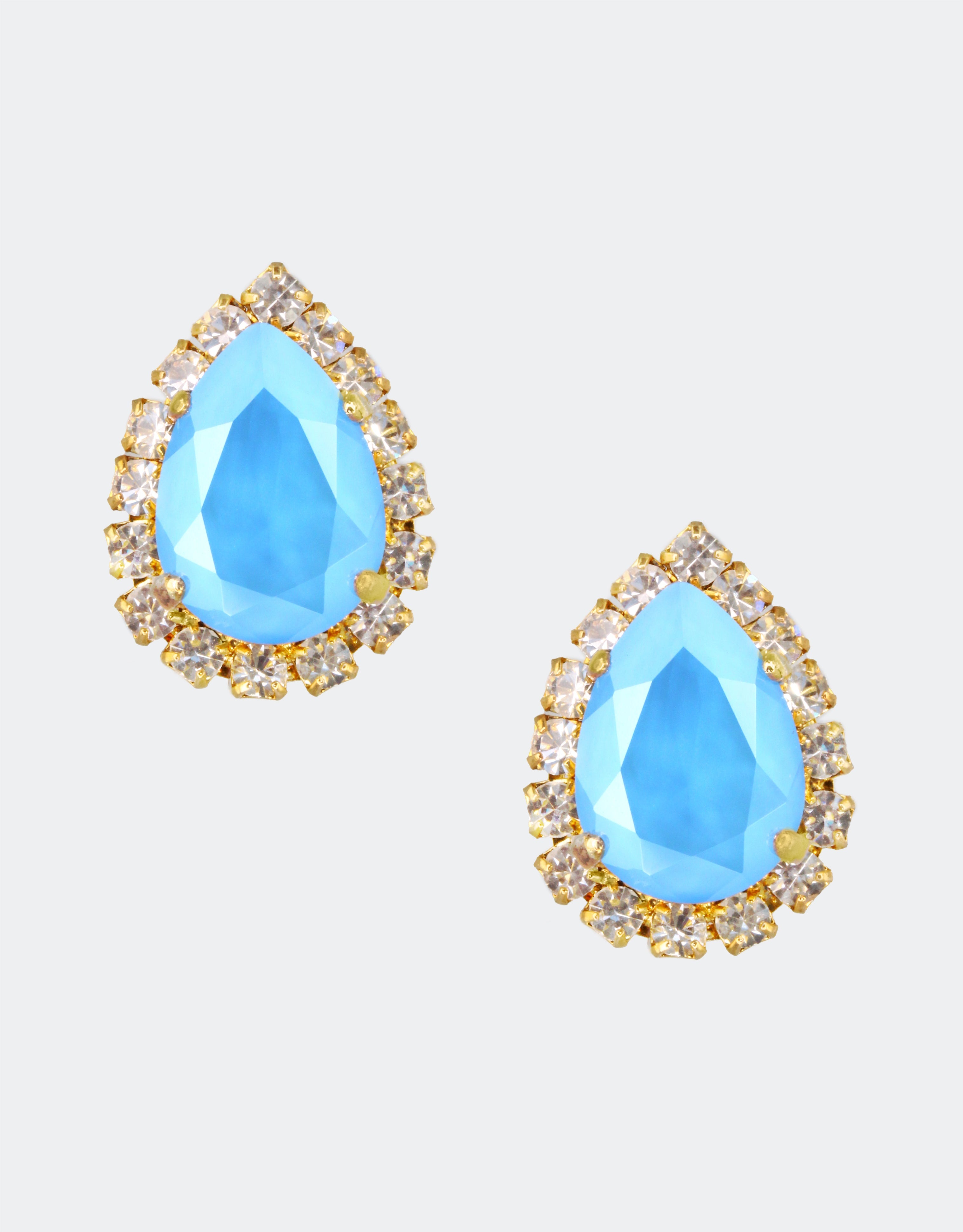 lilly pear rosetta blue earrings 