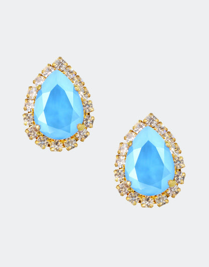 lilly pear rosetta blue earrings 