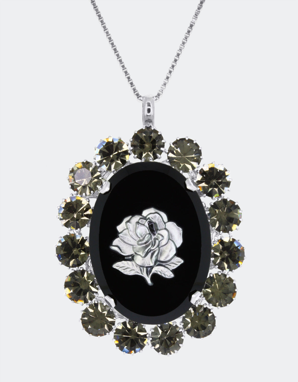 silver long chain vintage necklace for women 