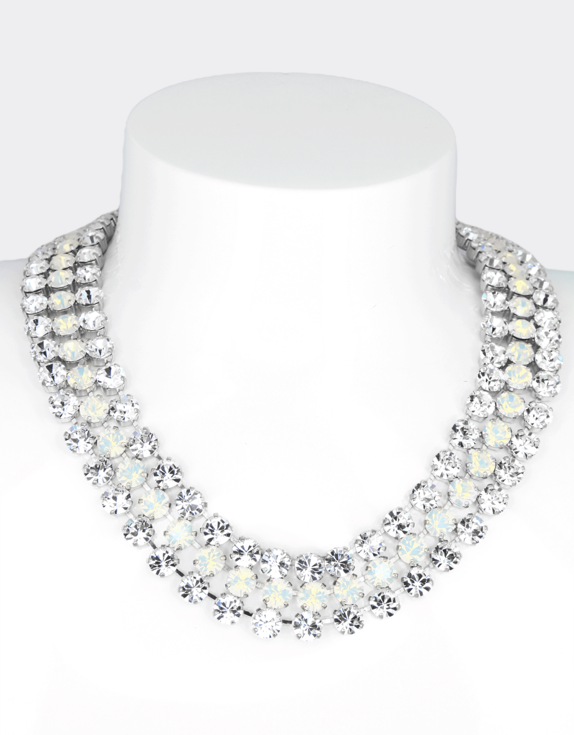 luxury crystal necklace for women looking for jewellery on tailored dresses and modern formalwear