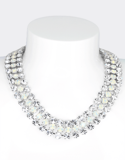 luxury crystal necklace for women looking for jewellery on tailored dresses and modern formalwear