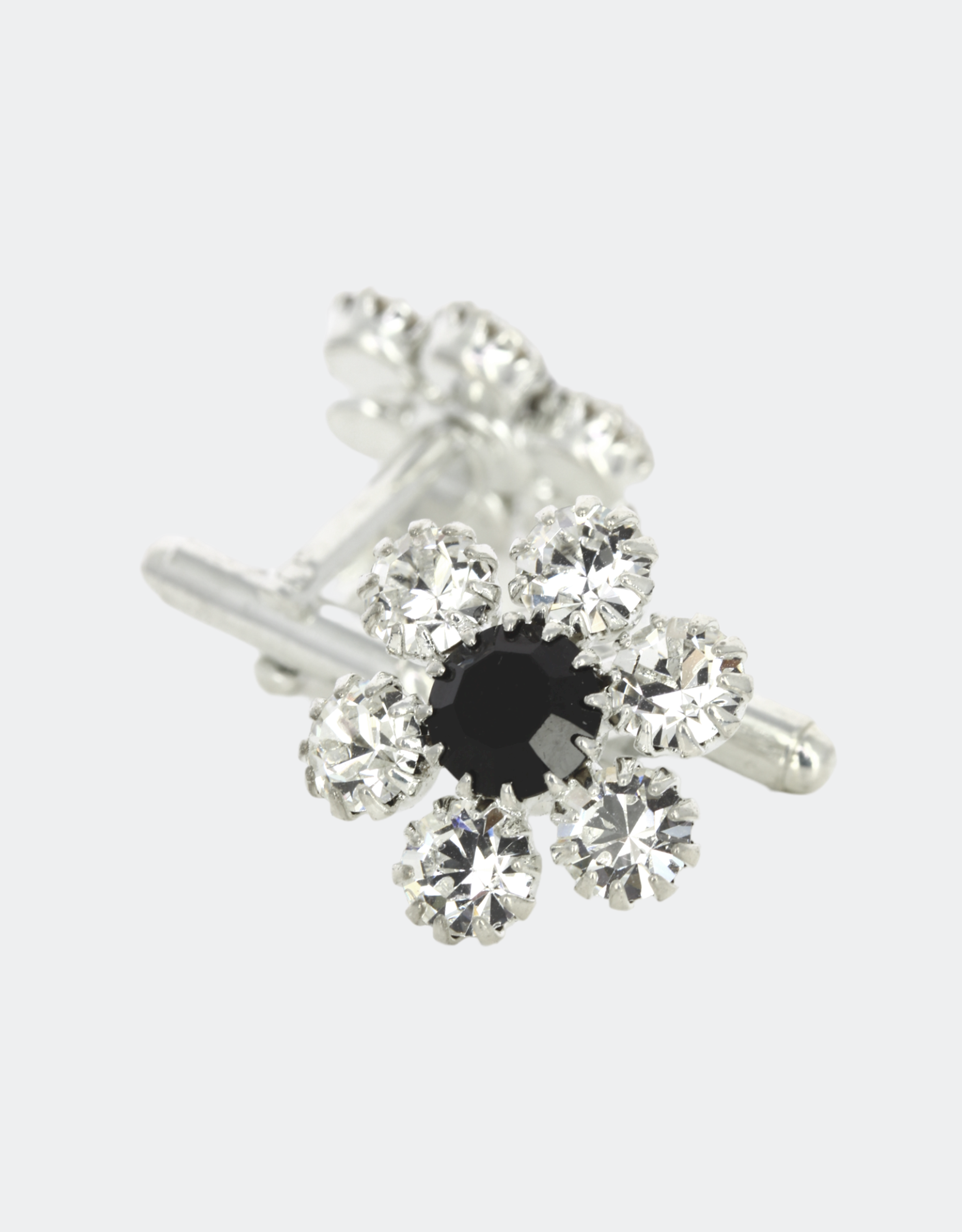 crystal cufflinks for men with silver plating 
