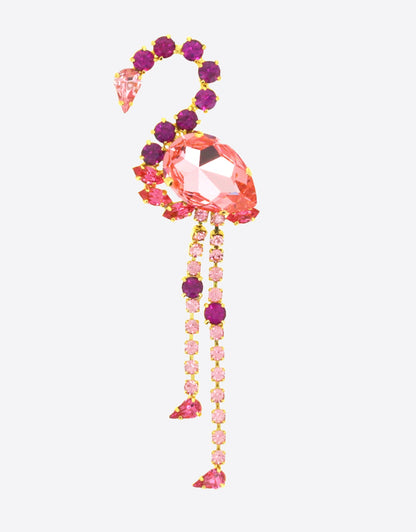 molasses crystal brooch in unisex design