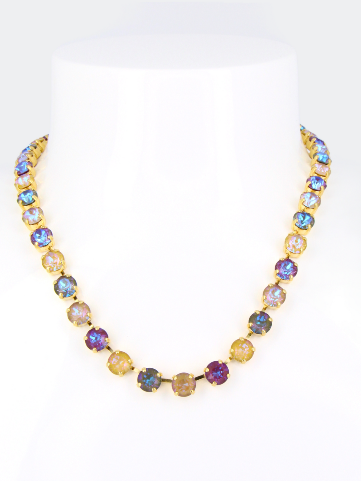multicoloured crystal necklace for women by selene crystal
