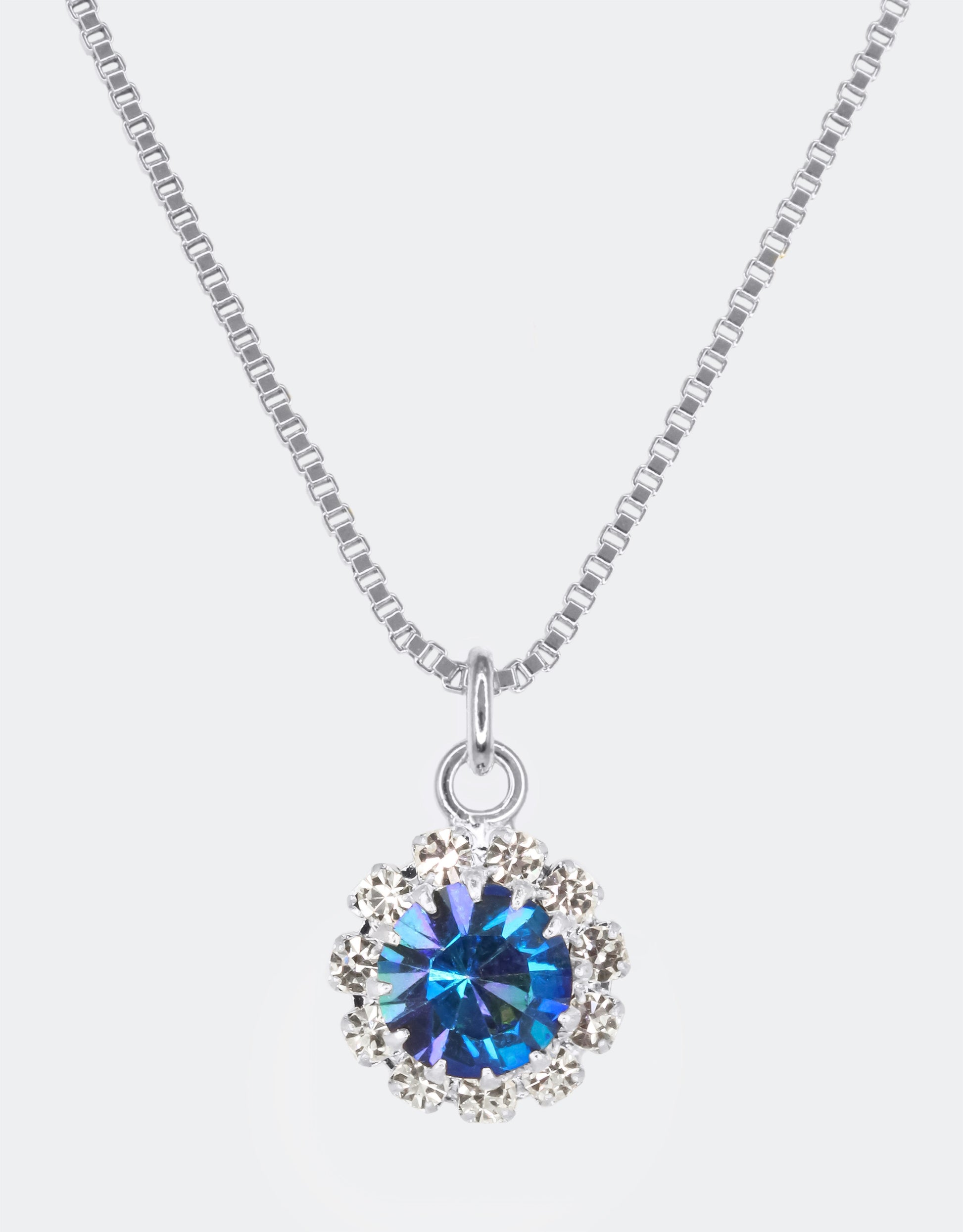 navy blue pendant a fine crystal jewellery