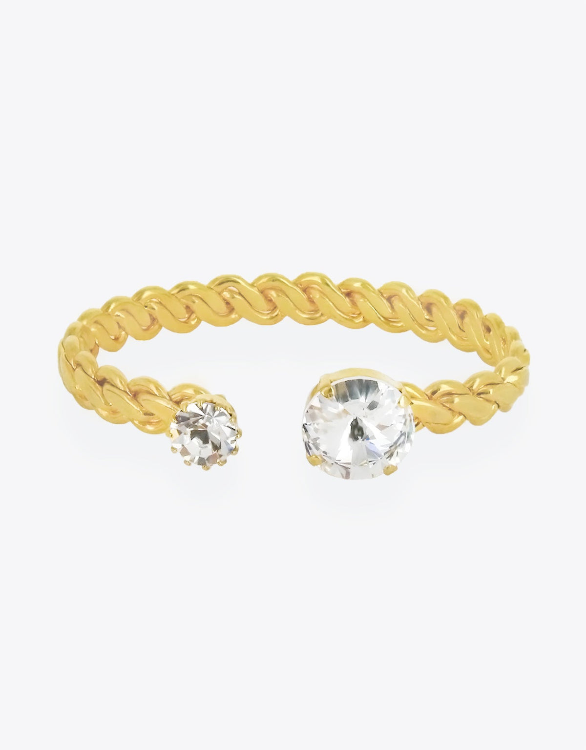 orla cystal bracelet with golden band
