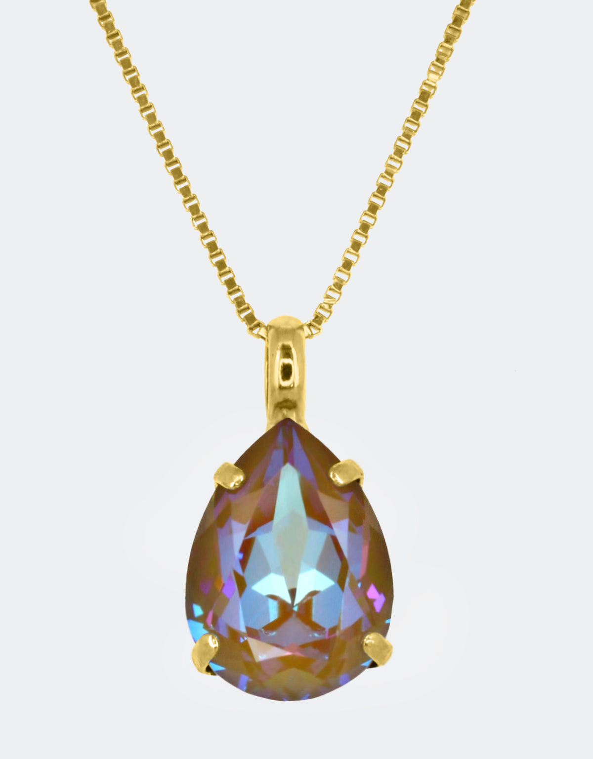 pear shape crystal necklace for london proms and evening gala dinners