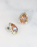 pear shape brown earrings for women