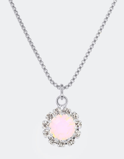 pink crystal pendant a minimal statement jewellery
