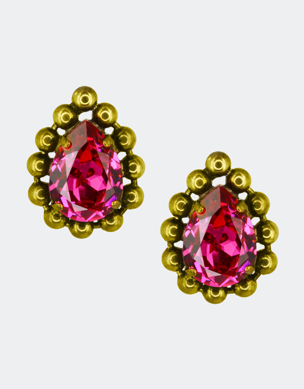 pink colour designer earrings for women